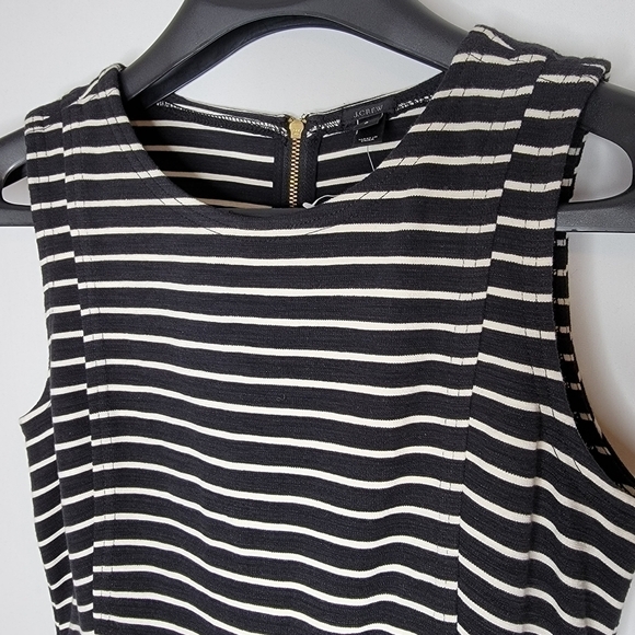 J. Crew Optical Illusion Black/White Striped Dress - Picture 7 of 15